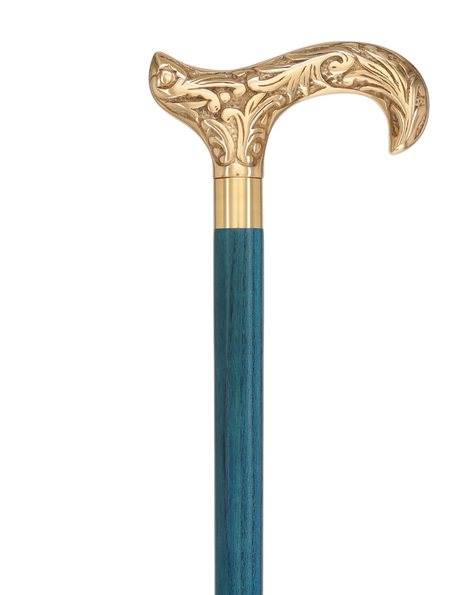 Premium Brass Derby Handle Cane: Stained Custom Color Shaft