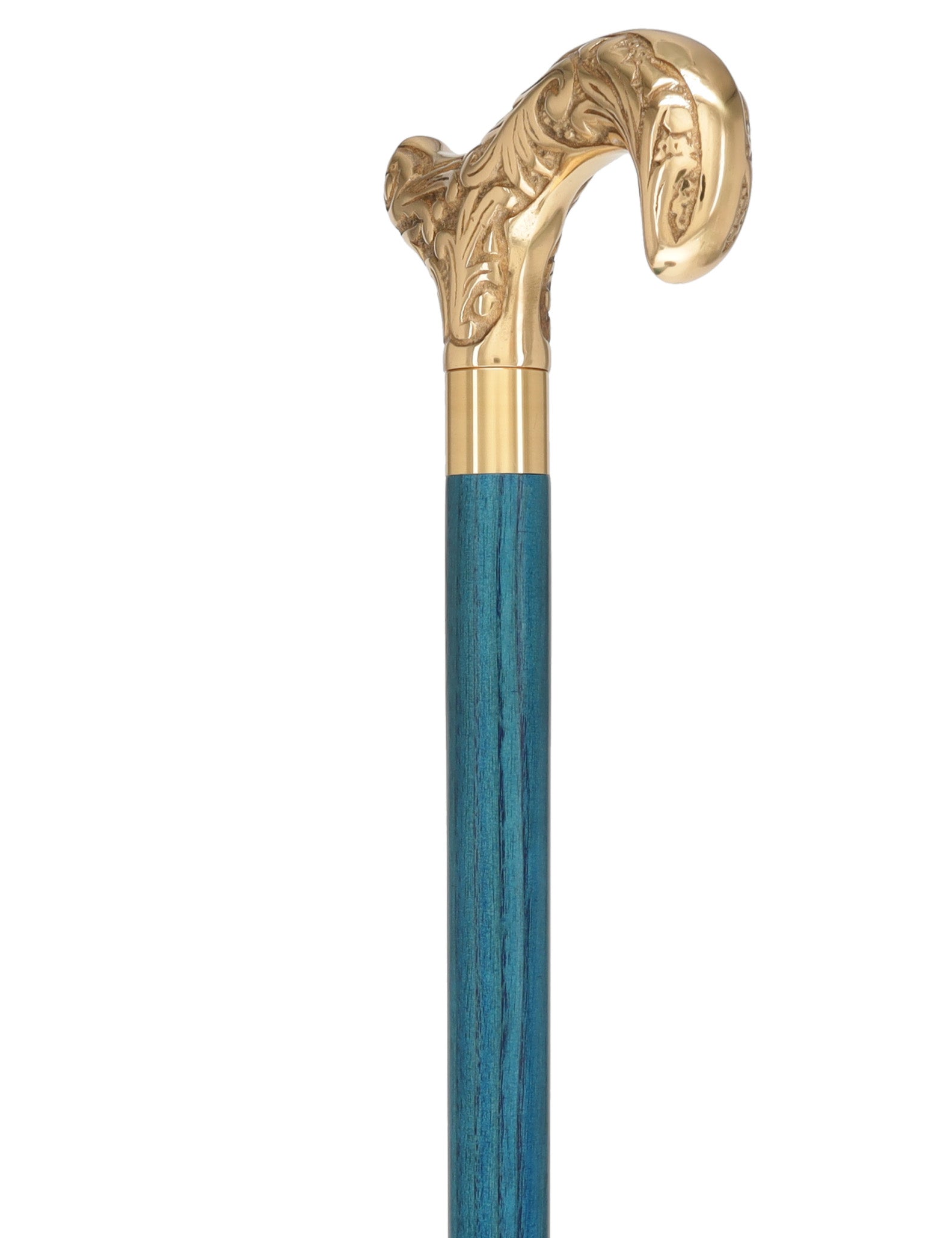 Premium Brass Derby Handle Cane: Stained Custom Color Shaft