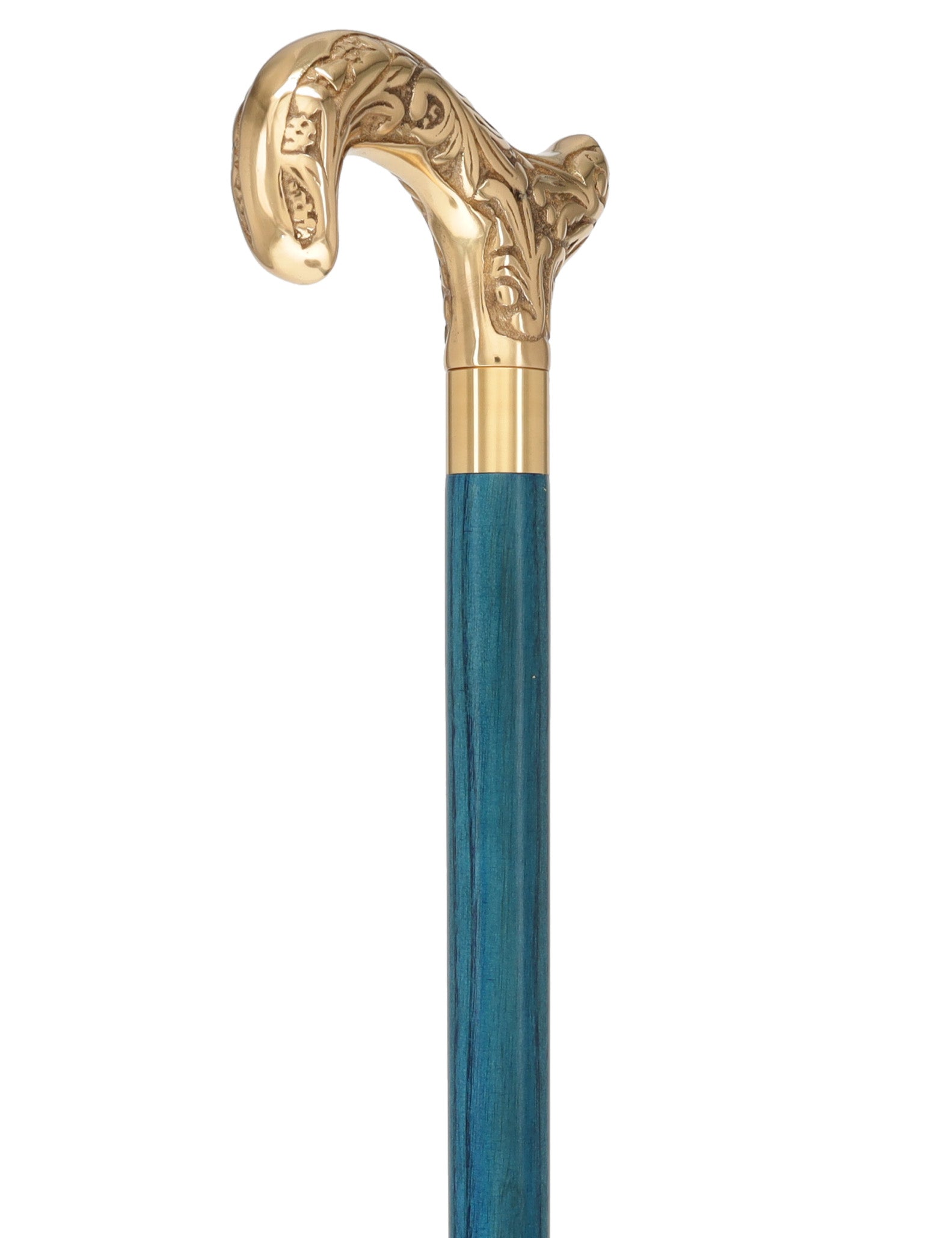 Premium Brass Derby Handle Cane: Stained Custom Color Shaft