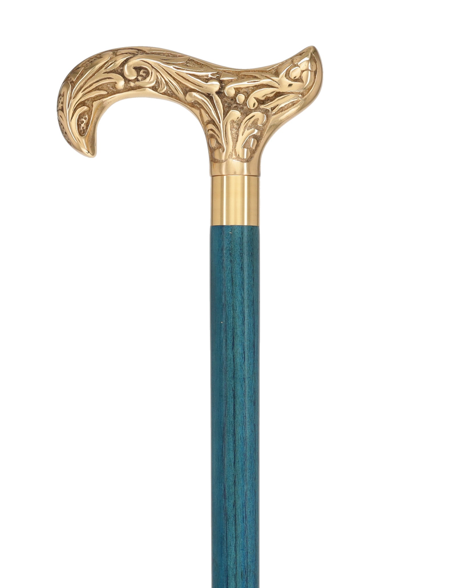 Premium Brass Derby Handle Cane: Stained Custom Color Shaft