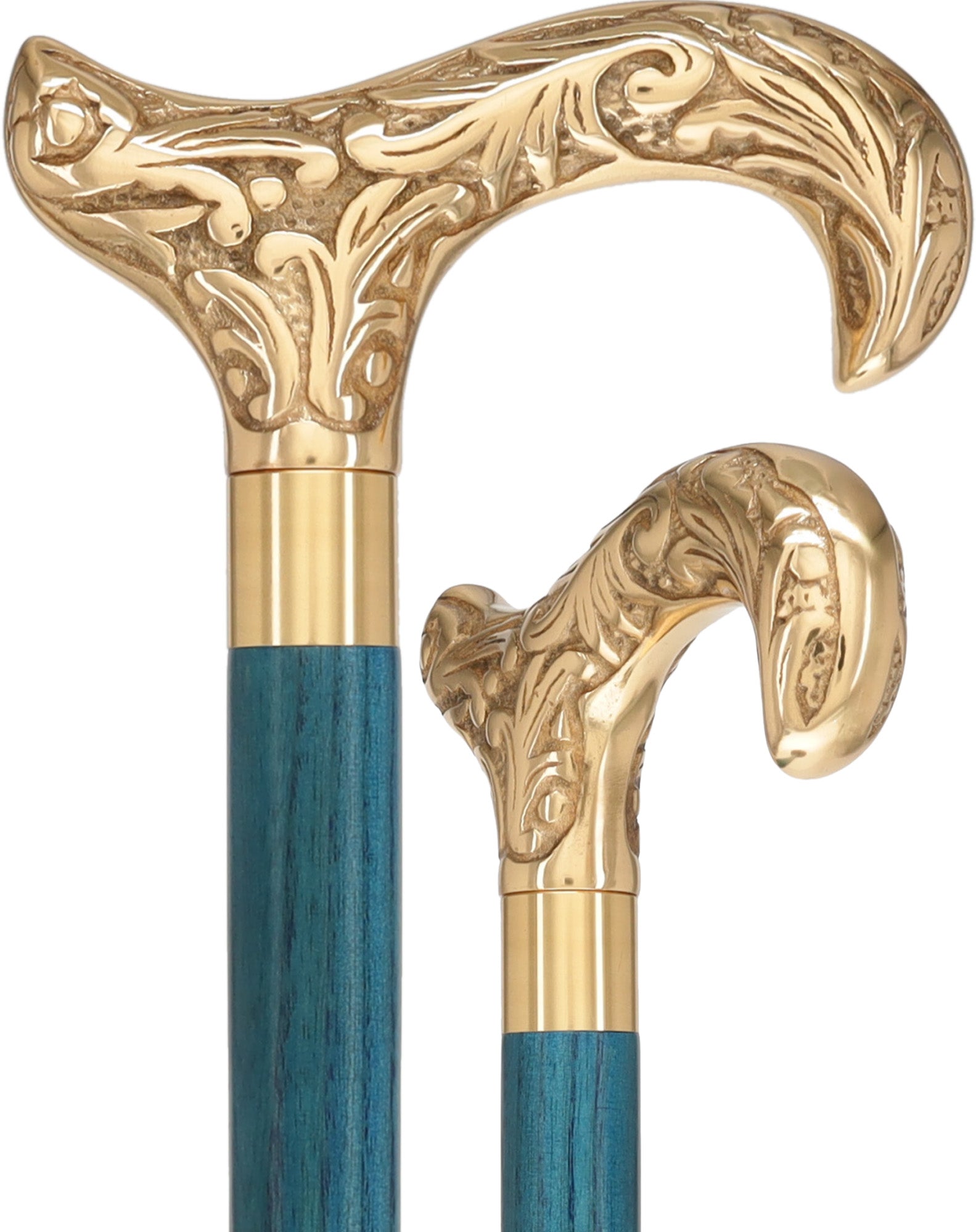 Premium Brass Derby Handle Cane: Stained Custom Color Shaft