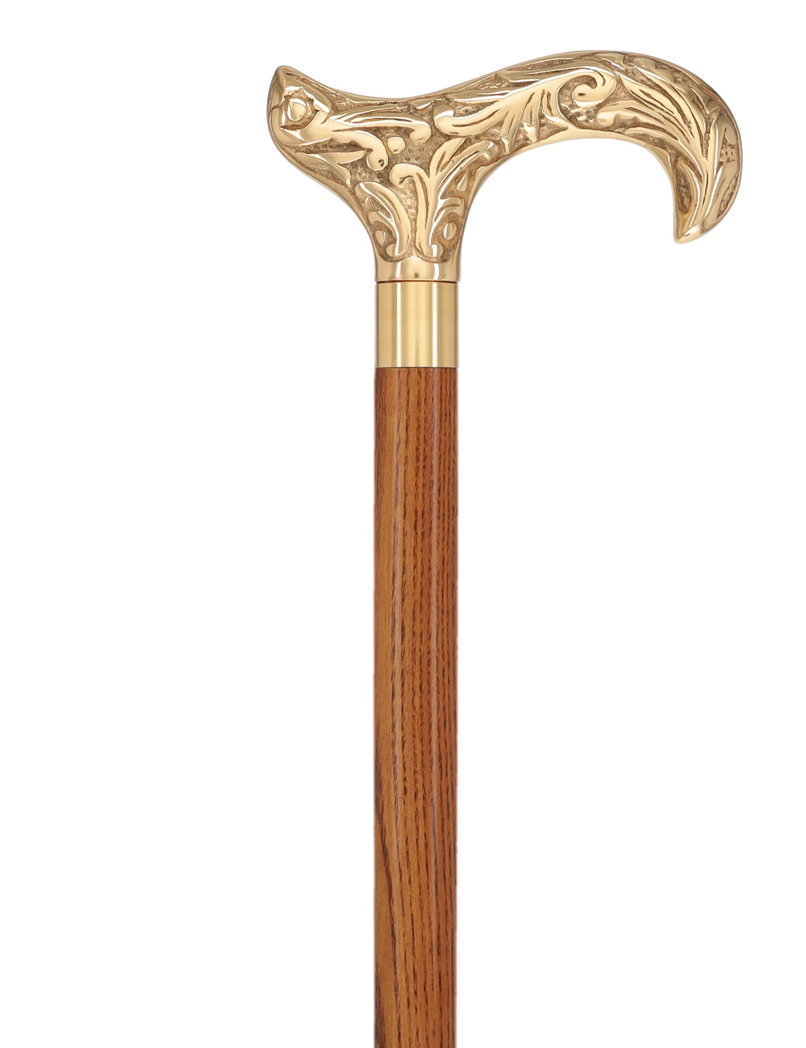 Premium Brass Derby Handle Cane: Stained Custom Color Shaft