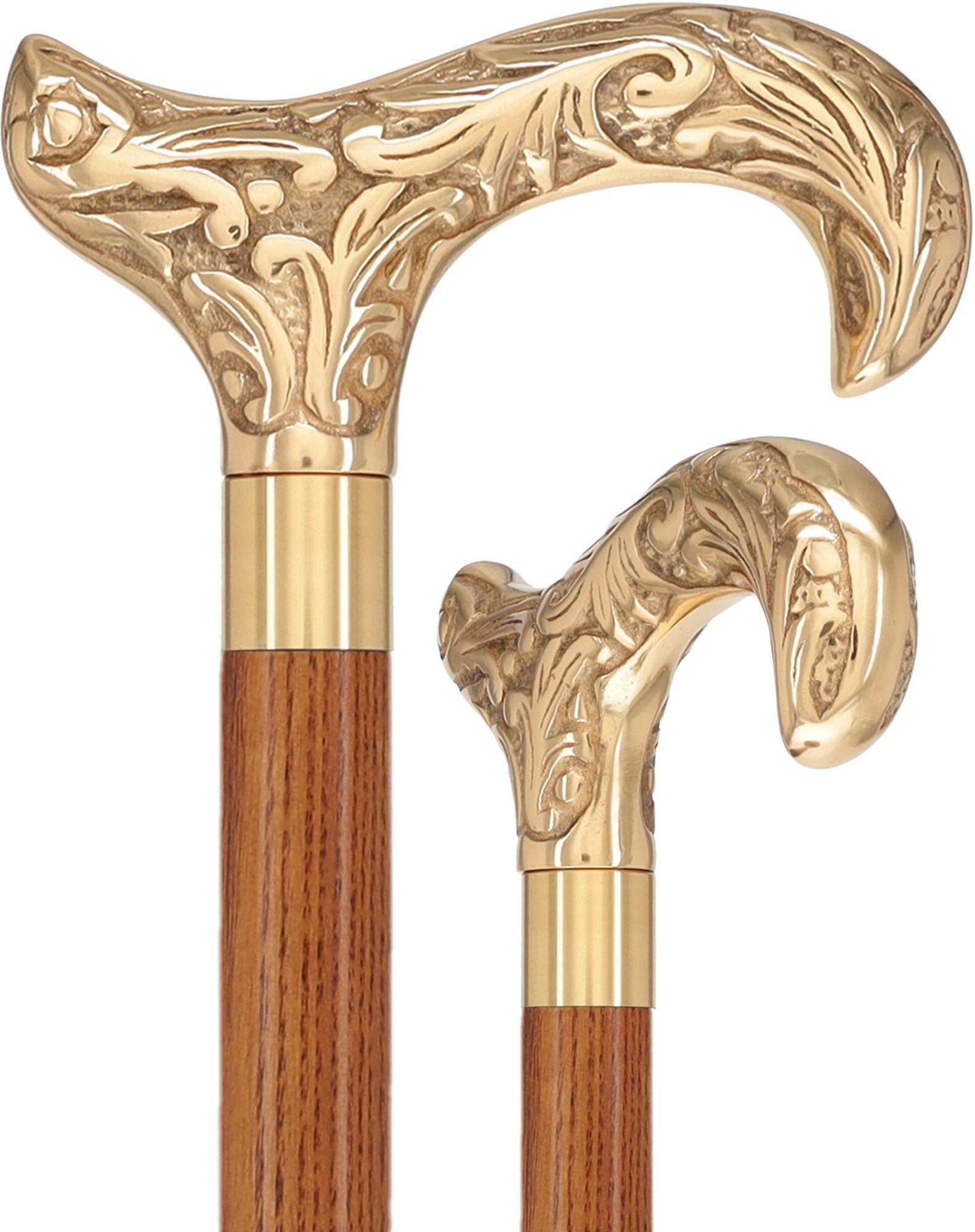 Premium Brass Derby Handle Cane: Stained Custom Color Shaft
