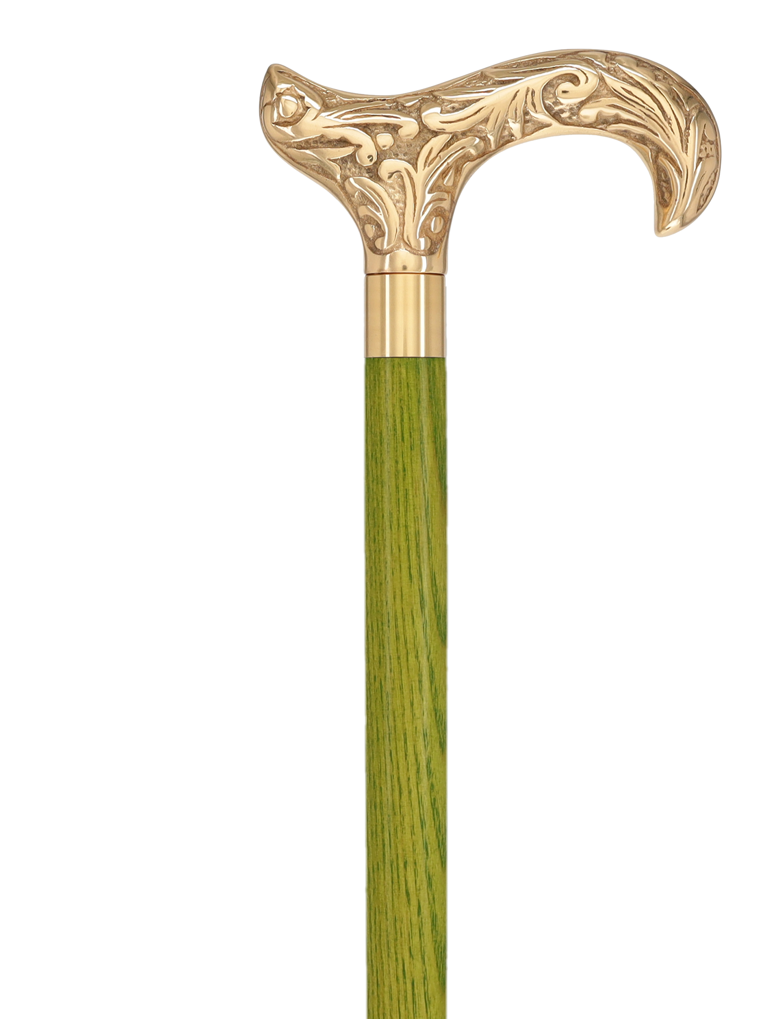 Premium Brass Derby Handle Cane: Stained Custom Color Shaft