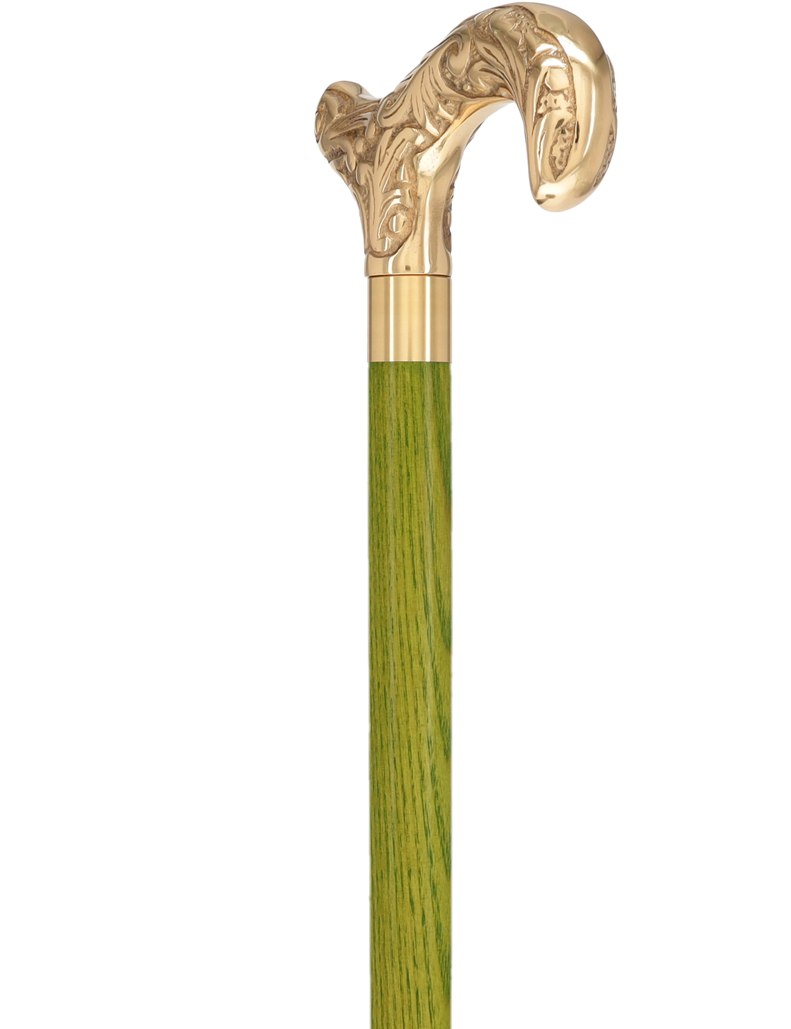 Premium Brass Derby Handle Cane: Stained Custom Color Shaft