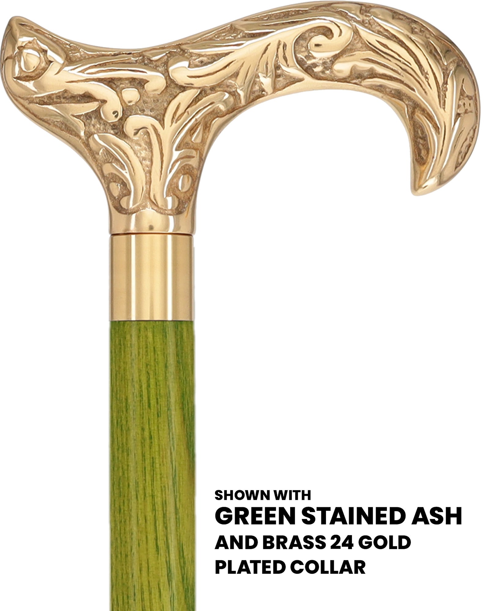 Premium Brass Derby Handle Cane: Stained Custom Color Shaft