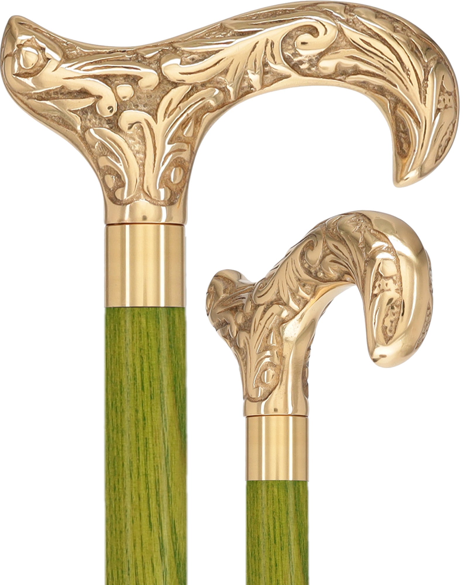 Premium Brass Derby Handle Cane: Stained Custom Color Shaft