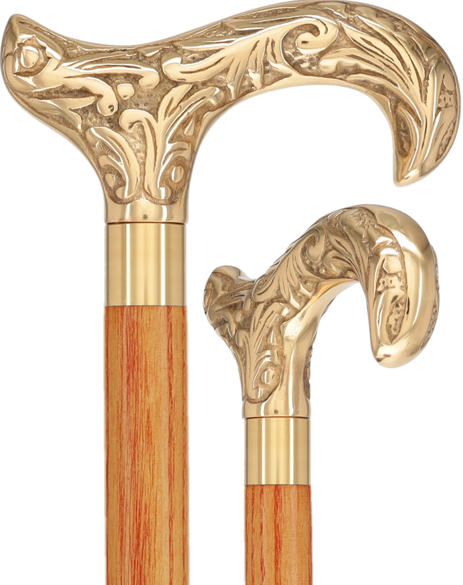 Premium Brass Derby Handle Cane: Stained Custom Color Shaft