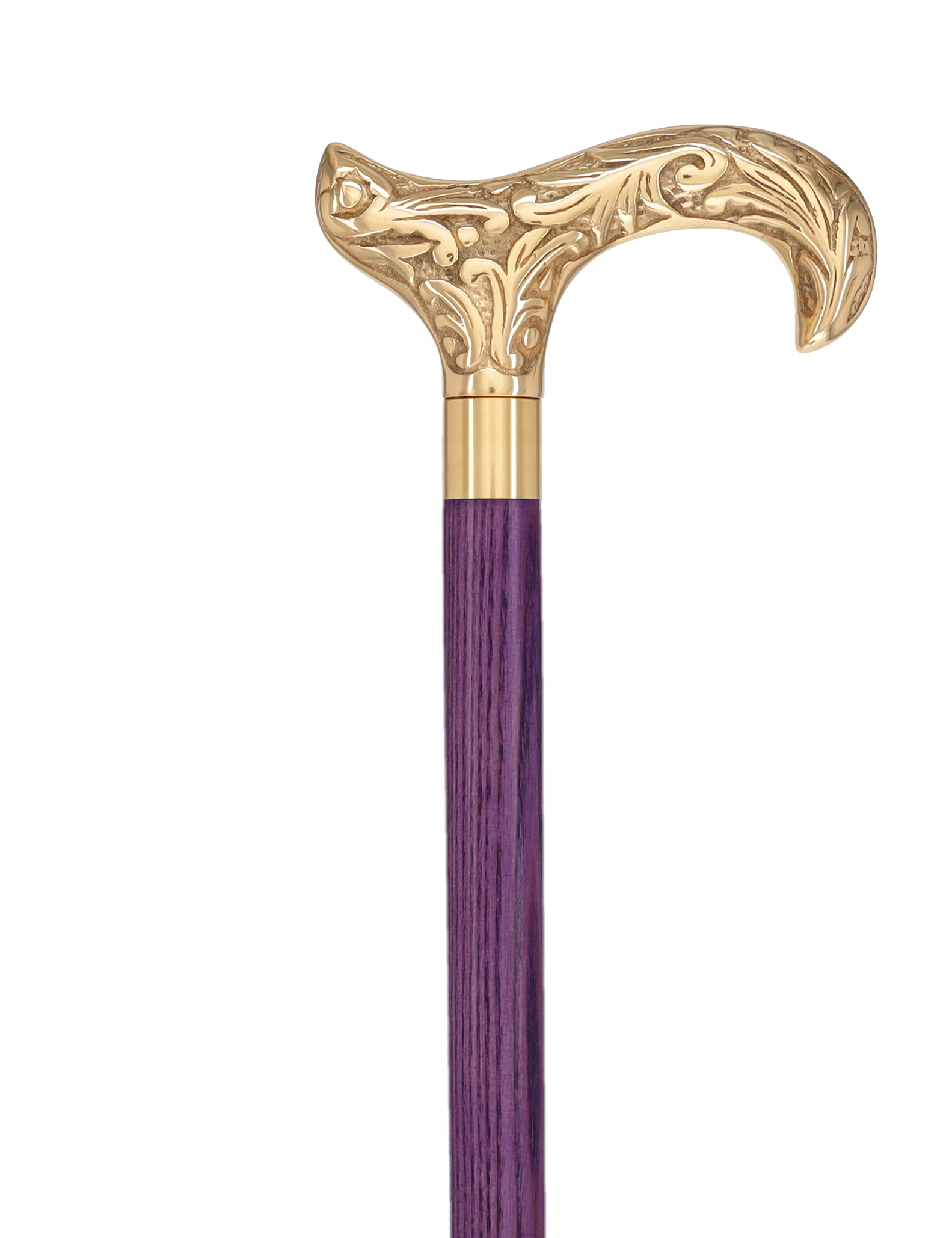 Premium Brass Derby Handle Cane: Stained Custom Color Shaft
