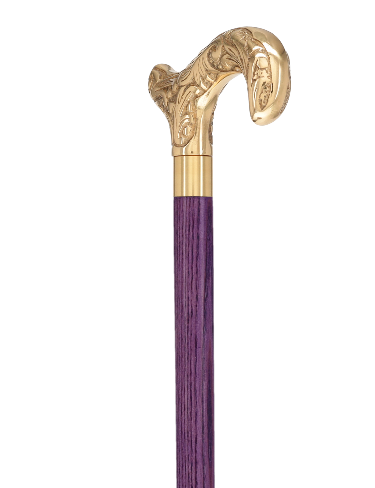 Premium Brass Derby Handle Cane: Stained Custom Color Shaft