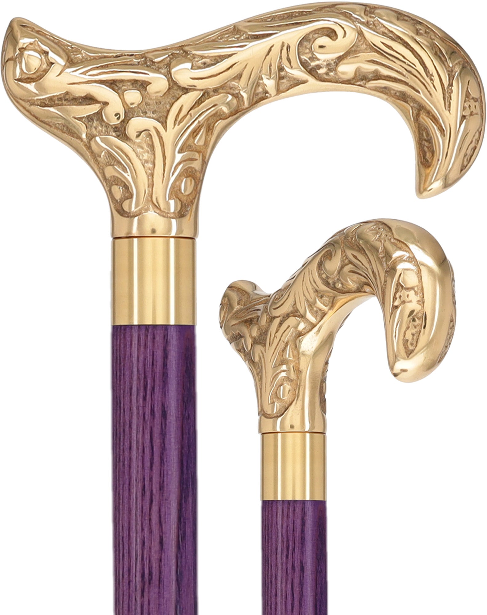 Premium Brass Derby Handle Cane: Stained Custom Color Shaft