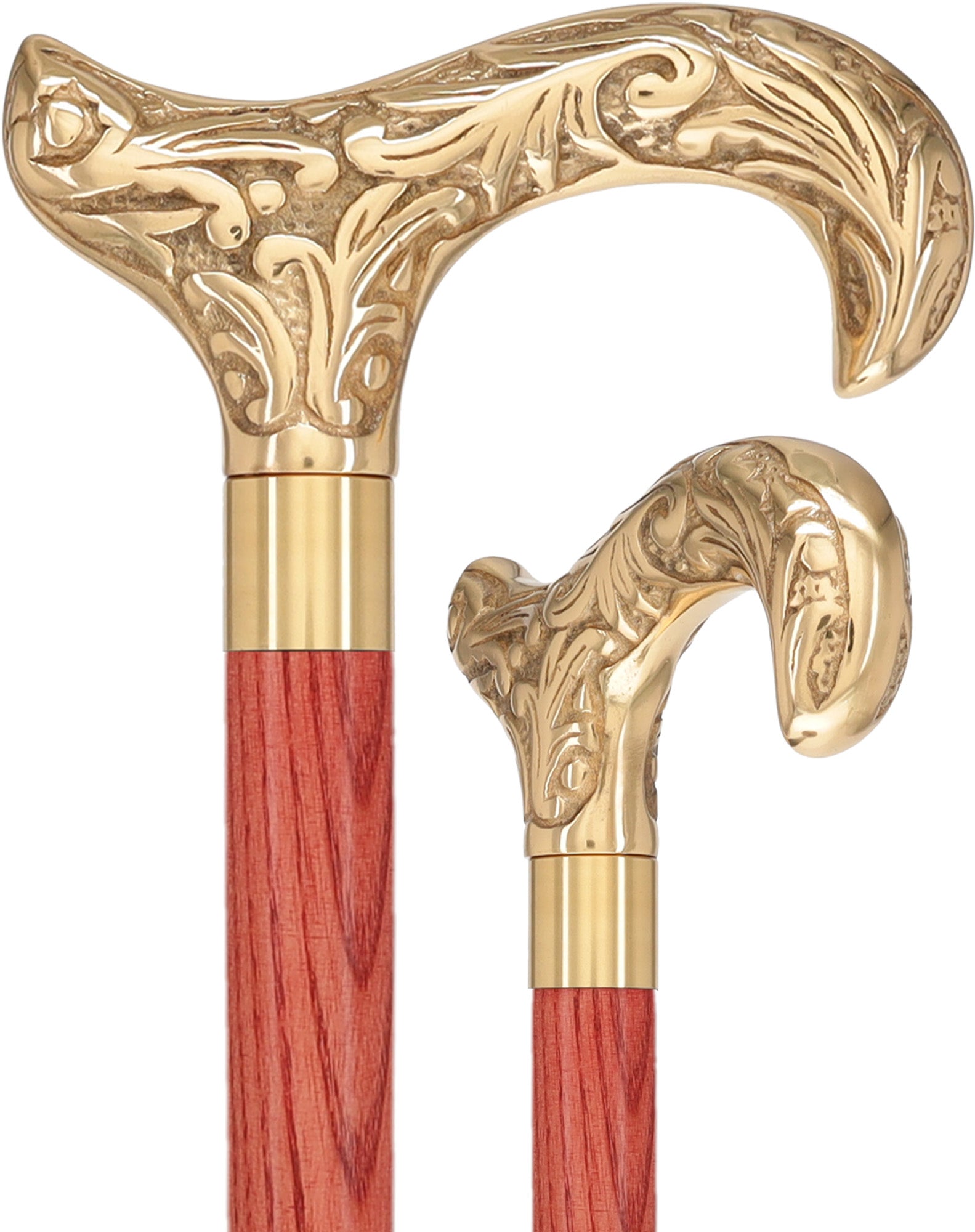Premium Brass Derby Handle Cane: Stained Custom Color Shaft