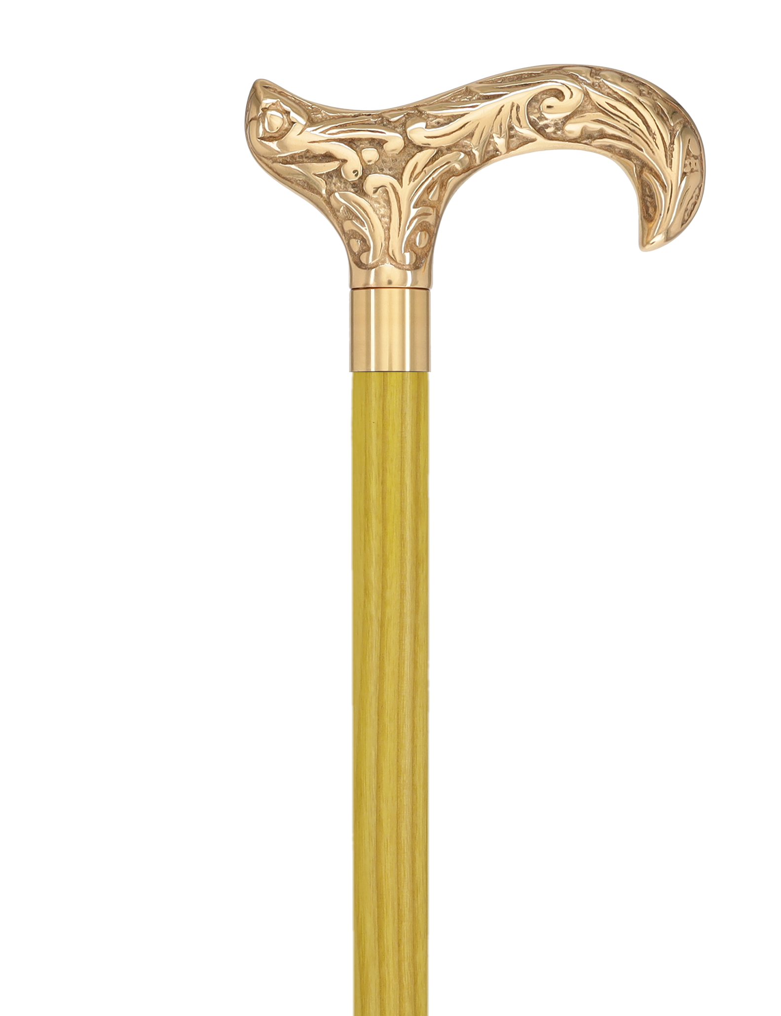 Premium Brass Derby Handle Cane: Stained Custom Color Shaft