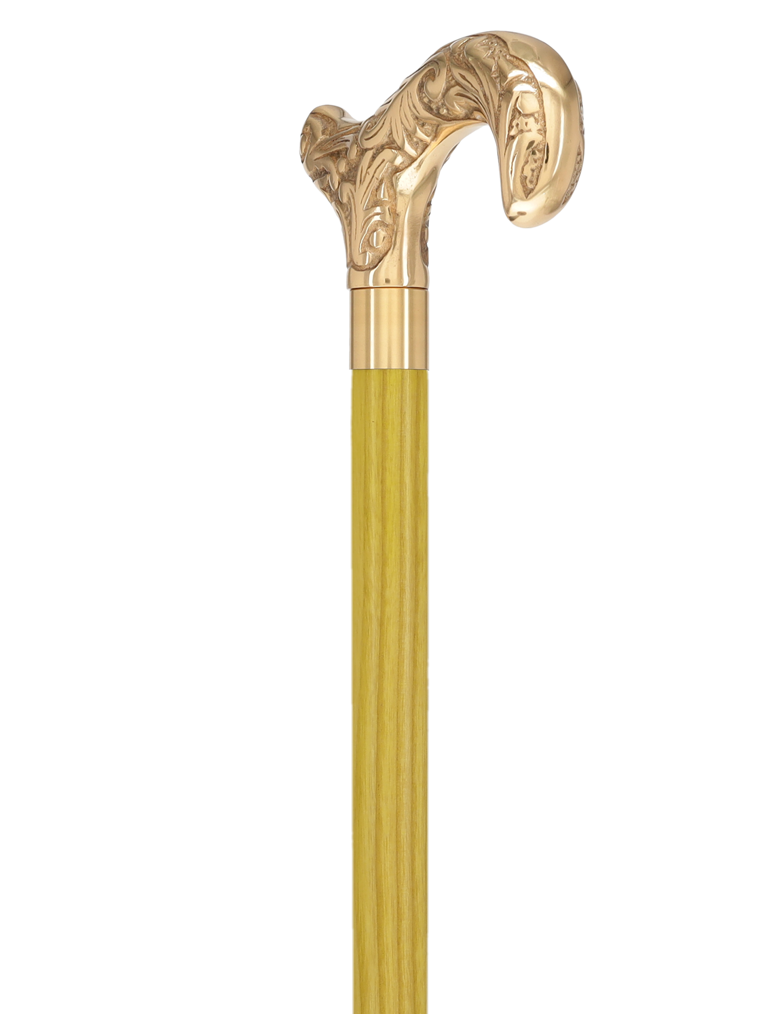 Premium Brass Derby Handle Cane: Stained Custom Color Shaft