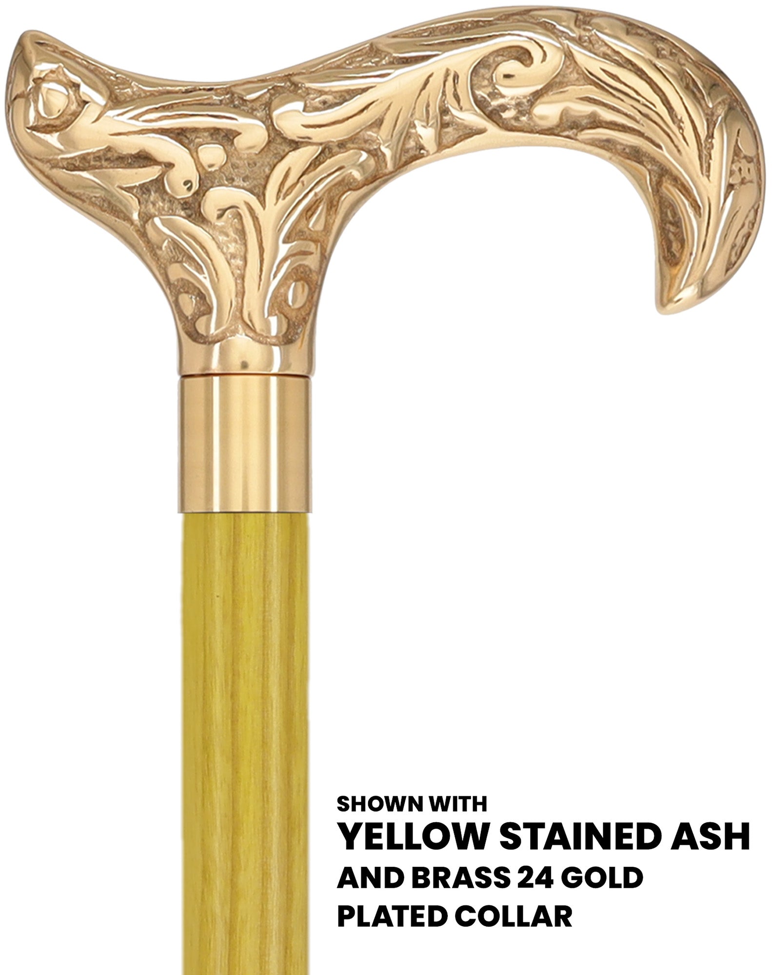Premium Brass Derby Handle Cane: Stained Custom Color Shaft