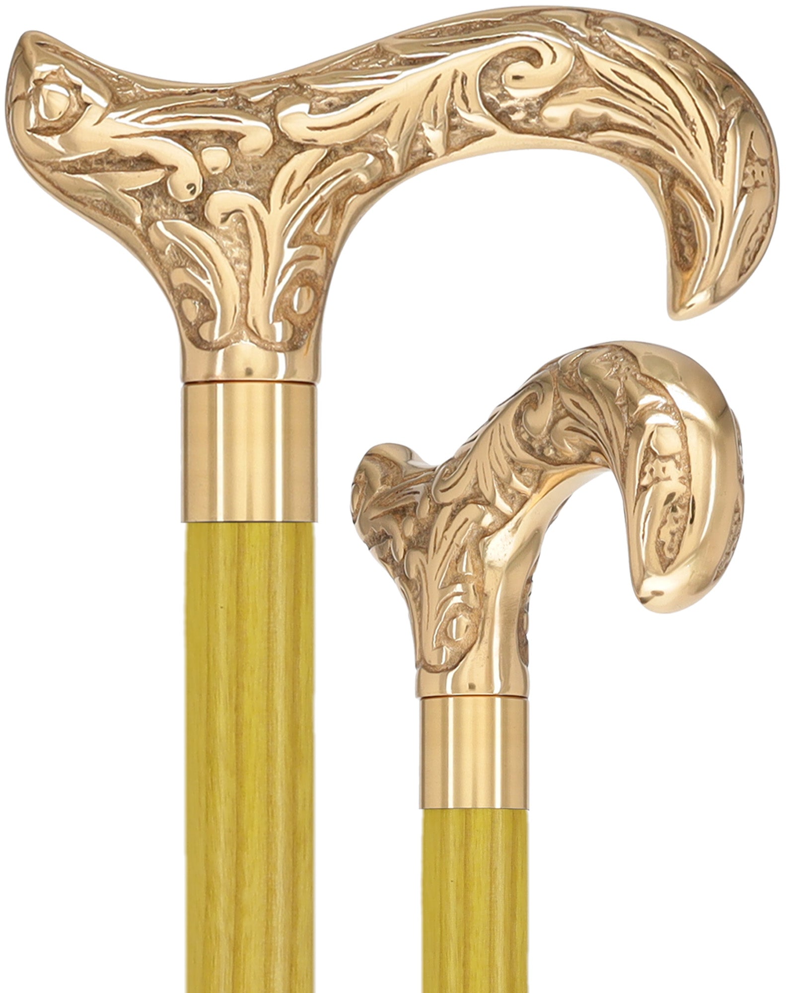 Premium Brass Derby Handle Cane: Stained Custom Color Shaft