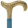 Scratch and Dent Premium Brass Derby Handle Cane: Stained Custom Color Shaft V2161