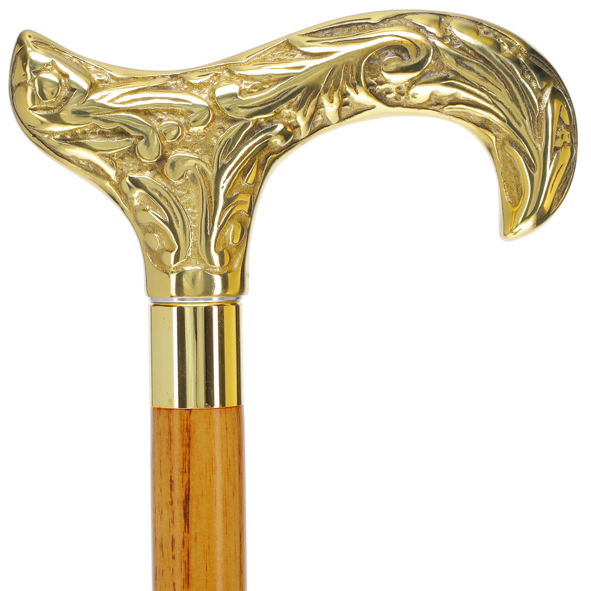 Premium Brass Derby Handle Cane: Stained Custom Color Shaft