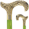 Scratch and Dent Premium Brass Derby Handle Cane: Stained Custom Color Shaft V2161