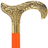 Scratch and Dent Premium Brass Derby Handle Cane: Stained Custom Color Shaft V2161
