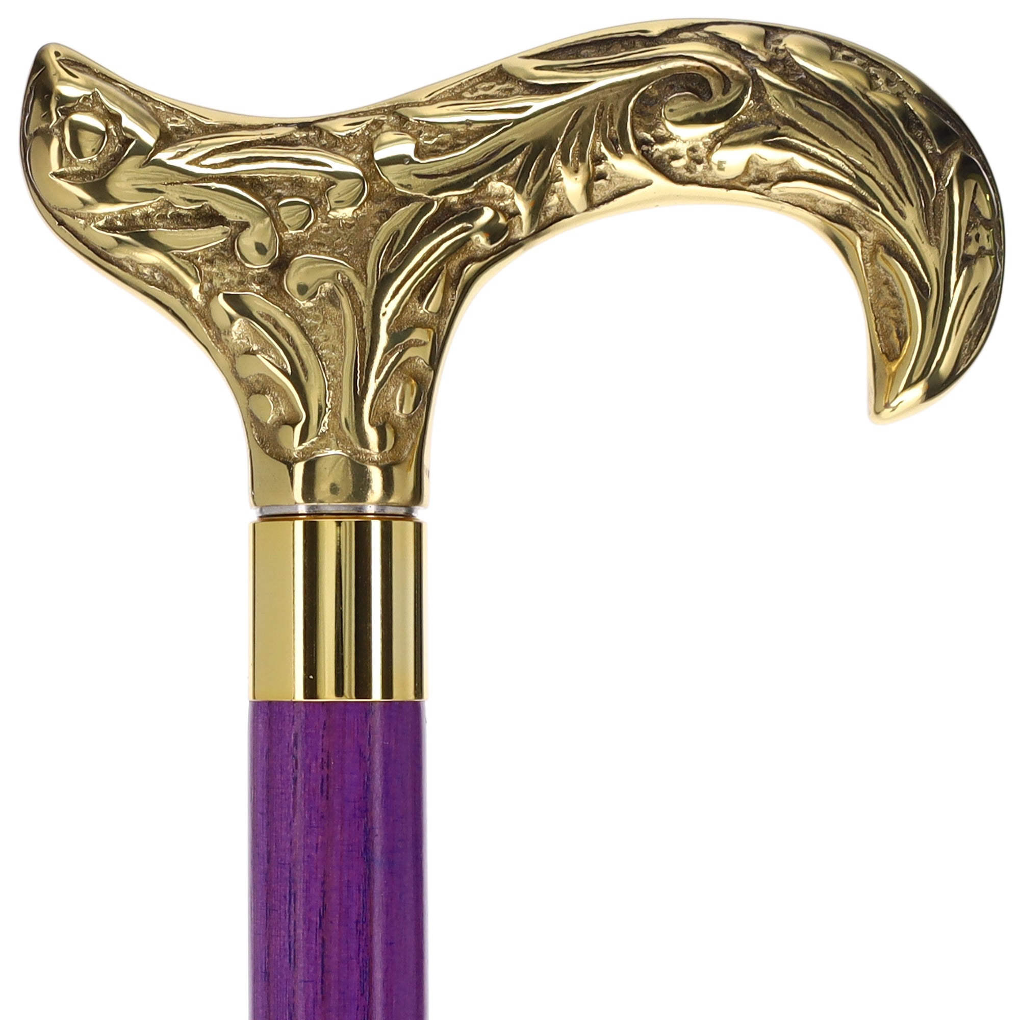 Premium Brass Derby Handle Cane: Stained Custom Color Shaft