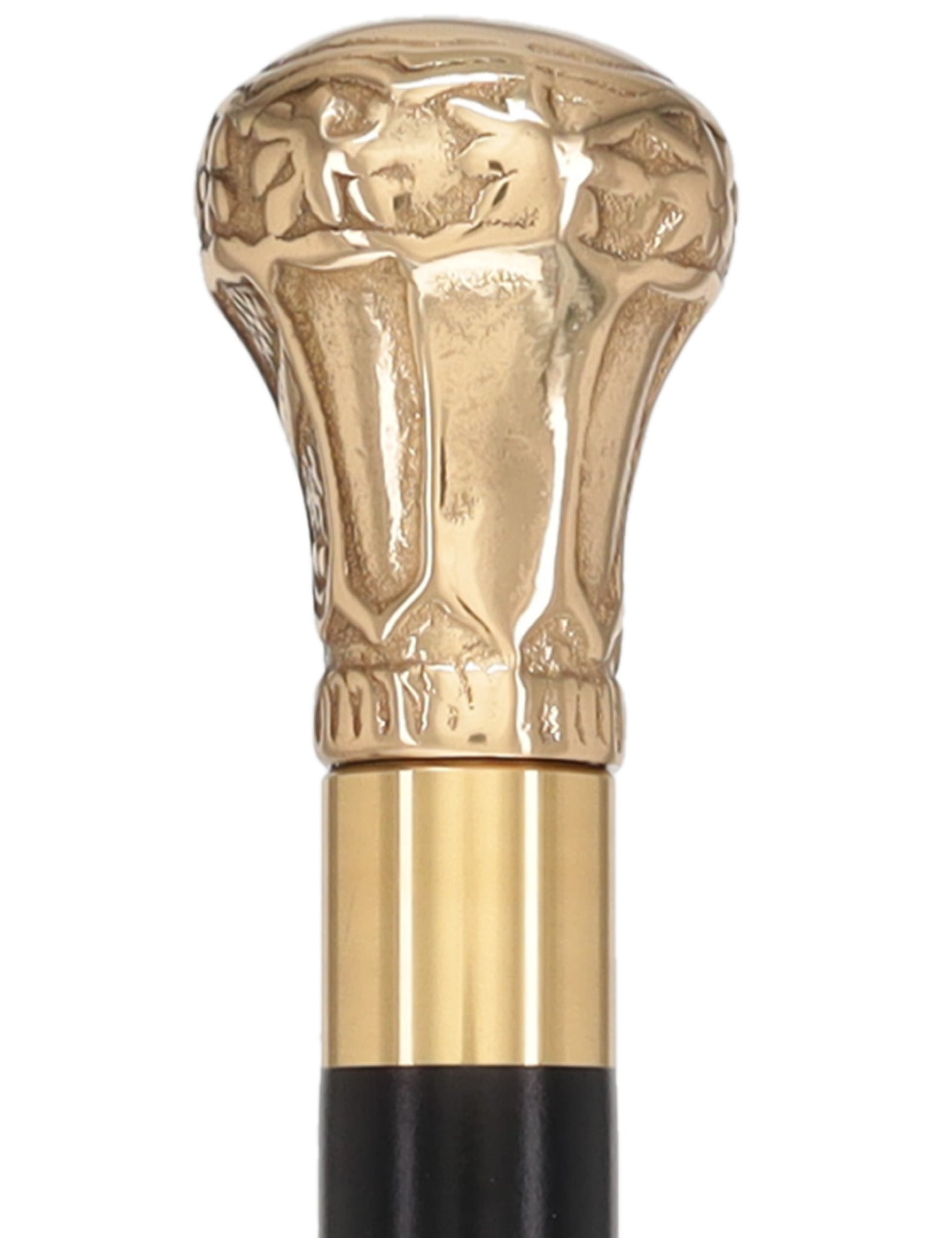 Premium Brass Knob Walking Cane: Custom Shaft & Collar