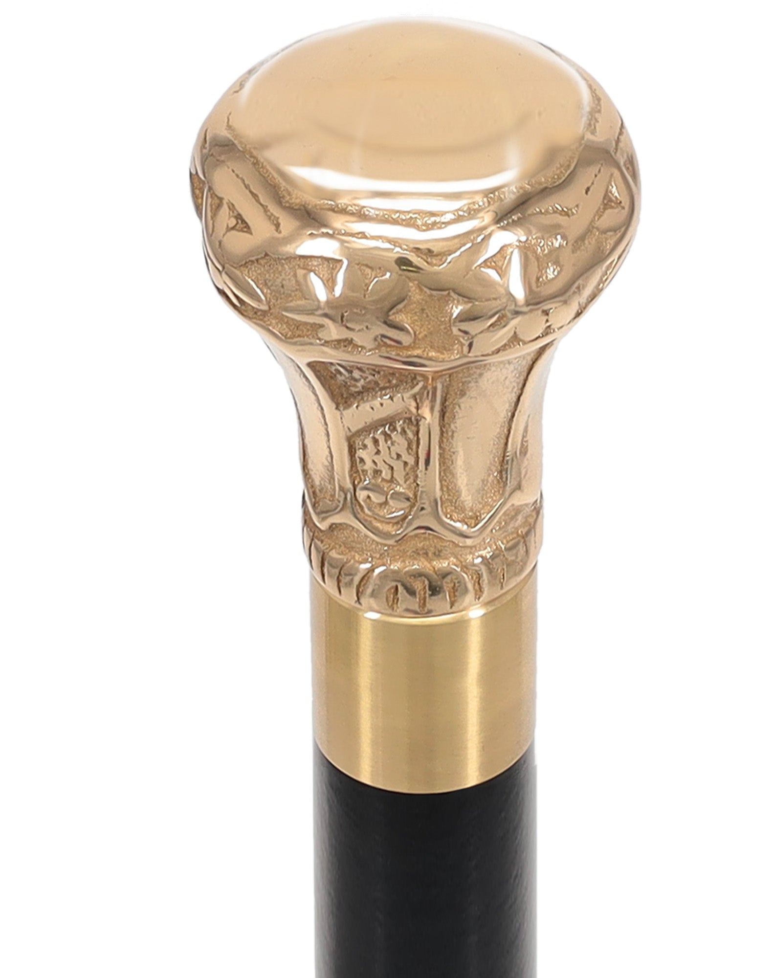 Premium Brass Knob Walking Cane: Custom Shaft & Collar