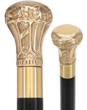 Premium Brass Knob Walking Cane: Custom Shaft & Collar