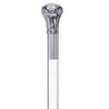 Chrome Plated Knob Handle Walking Cane w/ Lucite Shaft & Collar
