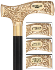 Make It Yours: Premium Brass Cane w/ Personalized Engraving