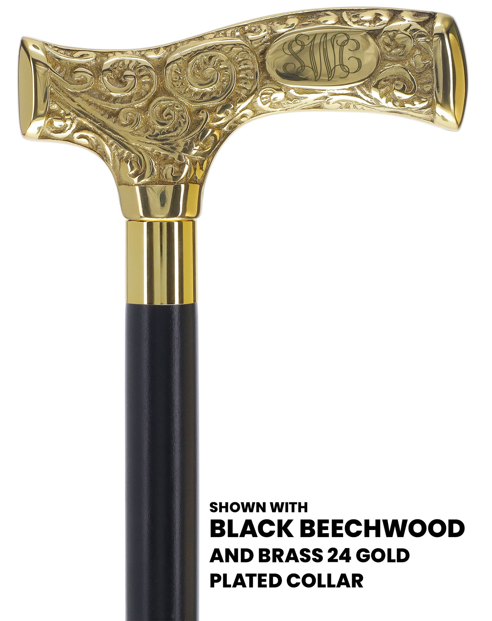 Make It Yours: Premium Brass Cane w/ Personalized Engraving