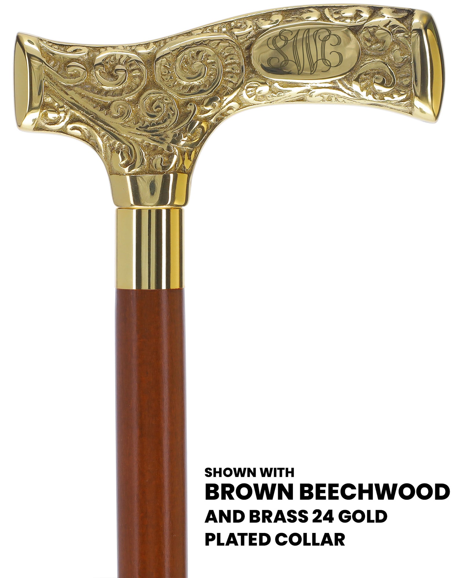 Make It Yours: Premium Brass Cane w/ Personalized Engraving