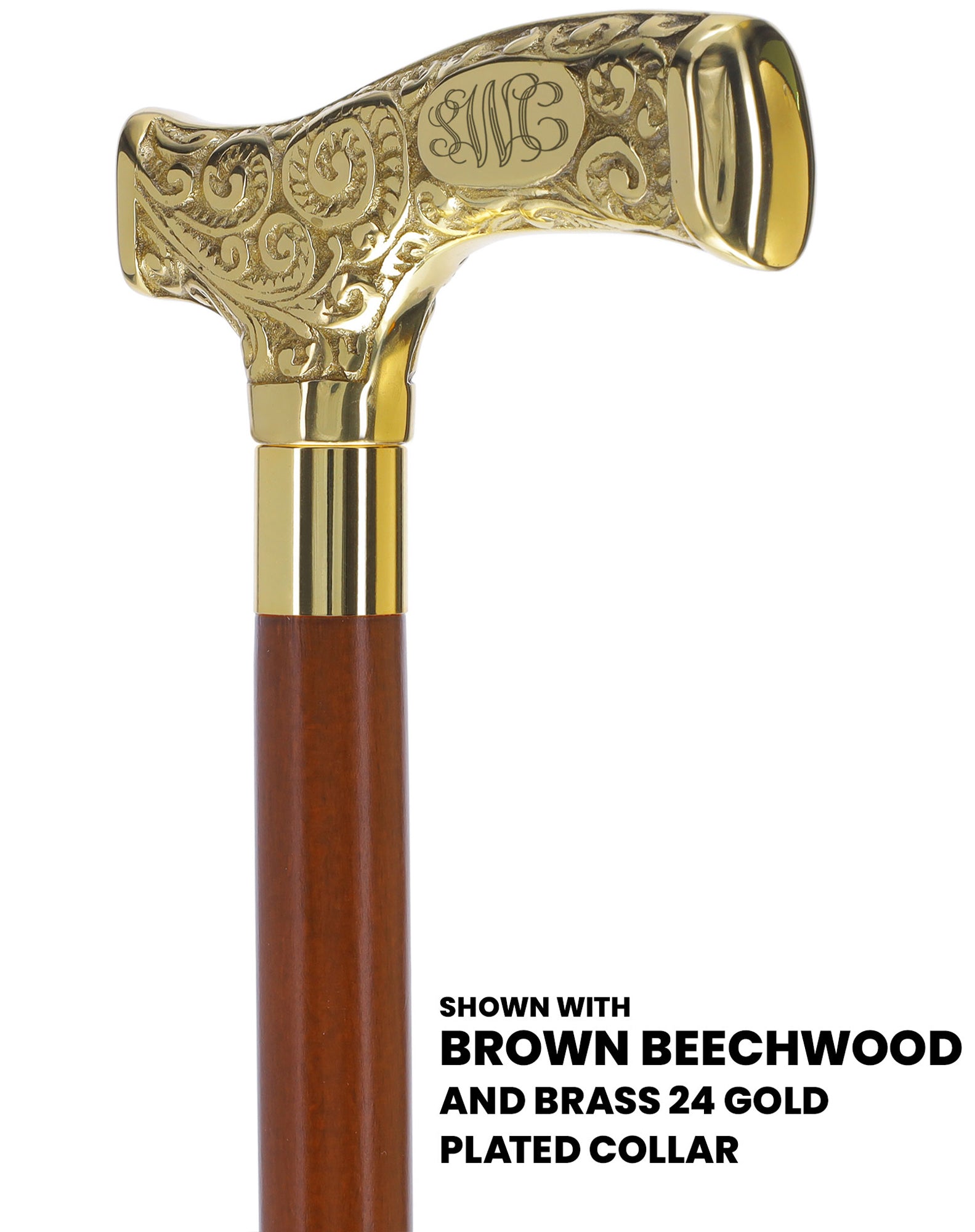 Make It Yours: Premium Brass Cane w/ Personalized Engraving