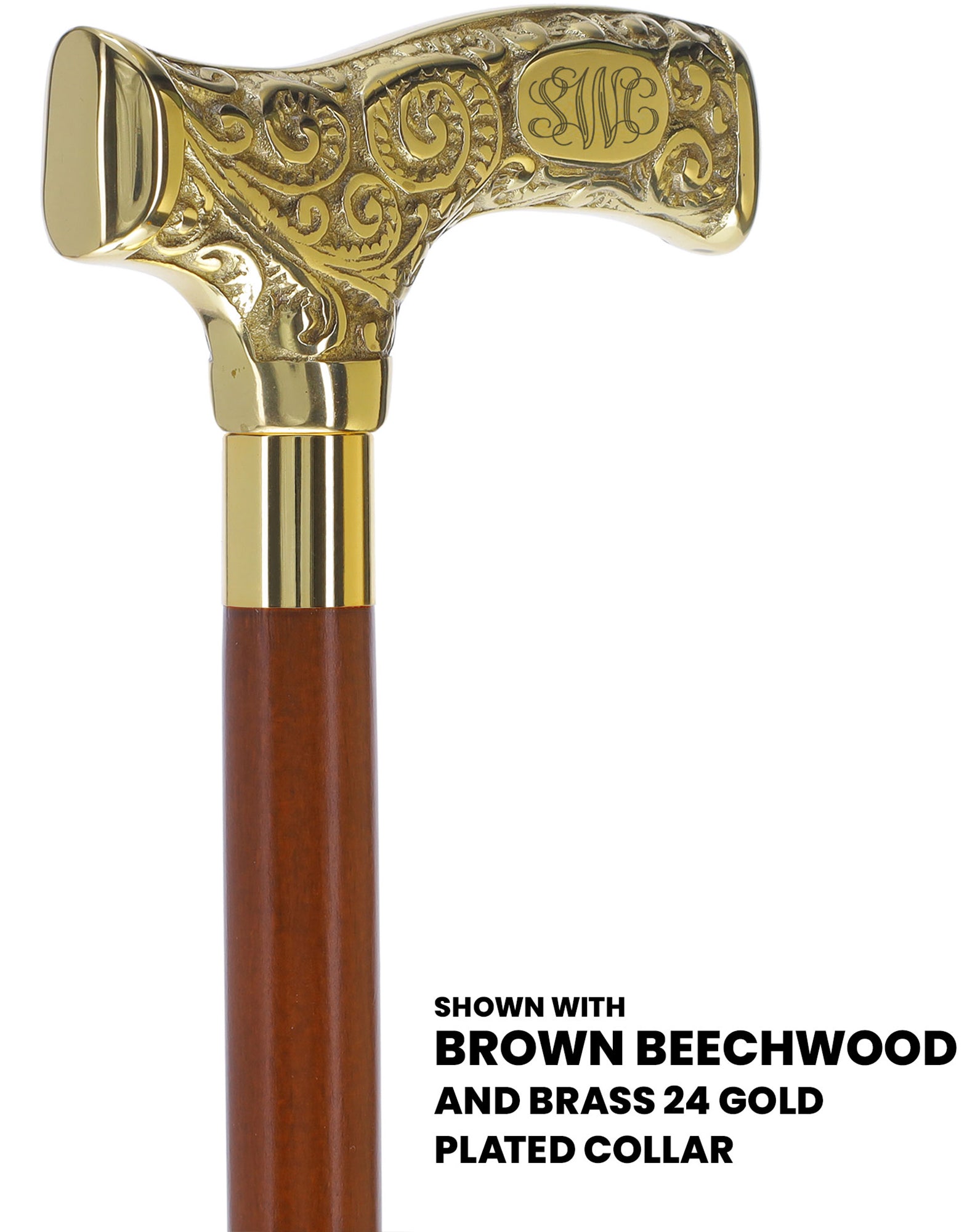 Make It Yours: Premium Brass Cane w/ Personalized Engraving