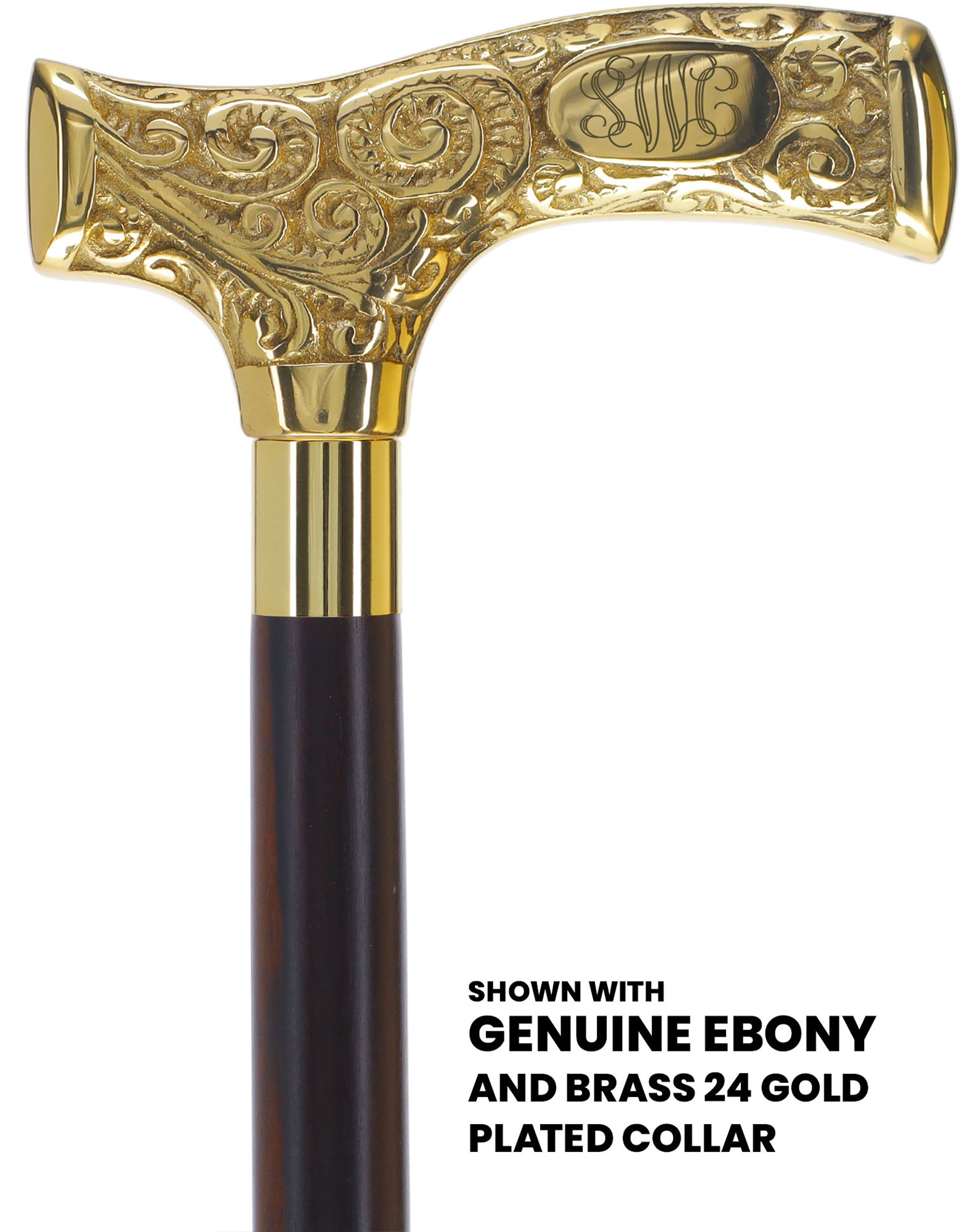 Make It Yours: Premium Brass Cane w/ Personalized Engraving