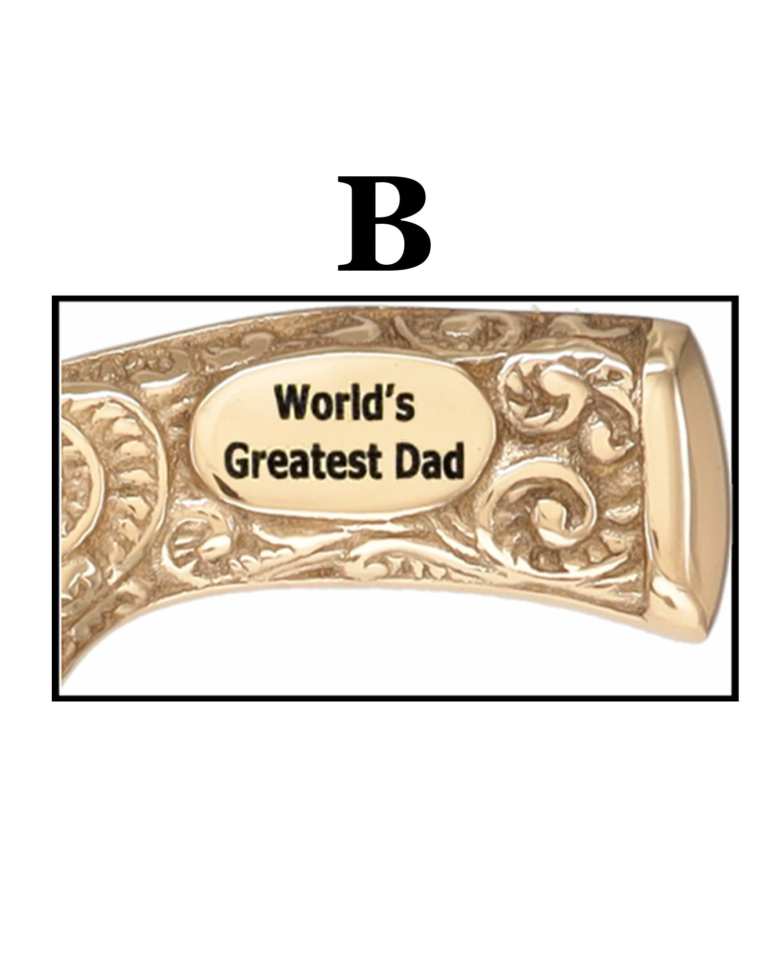 Father's Day Engraved Premium Brass Fritz Handle Walking Cane