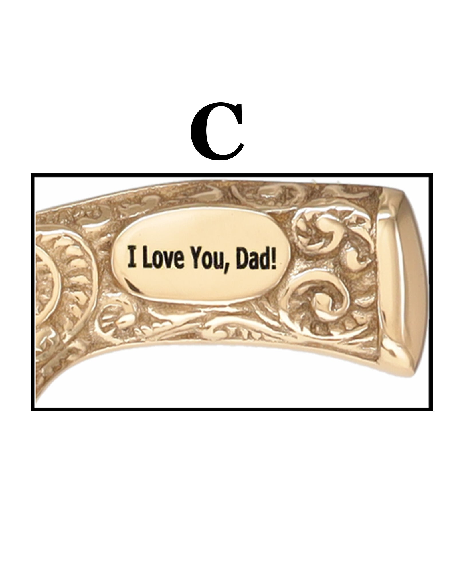 Father's Day Engraved Premium Brass Fritz Handle Walking Cane