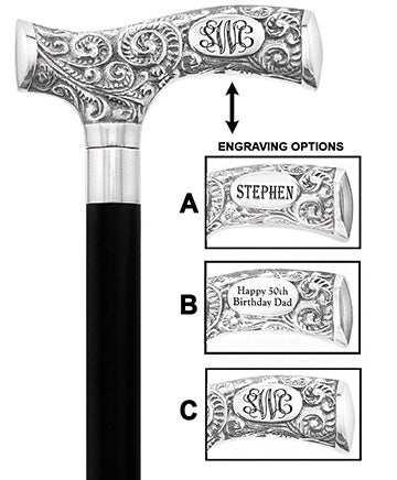 Make It Yours: Premium Chrome Cane w/ Personalized Engraving