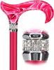 Scratch and Dent Rhinestone Designer Cane: Vibrant Magenta Red Exquisite Pearlz V2359