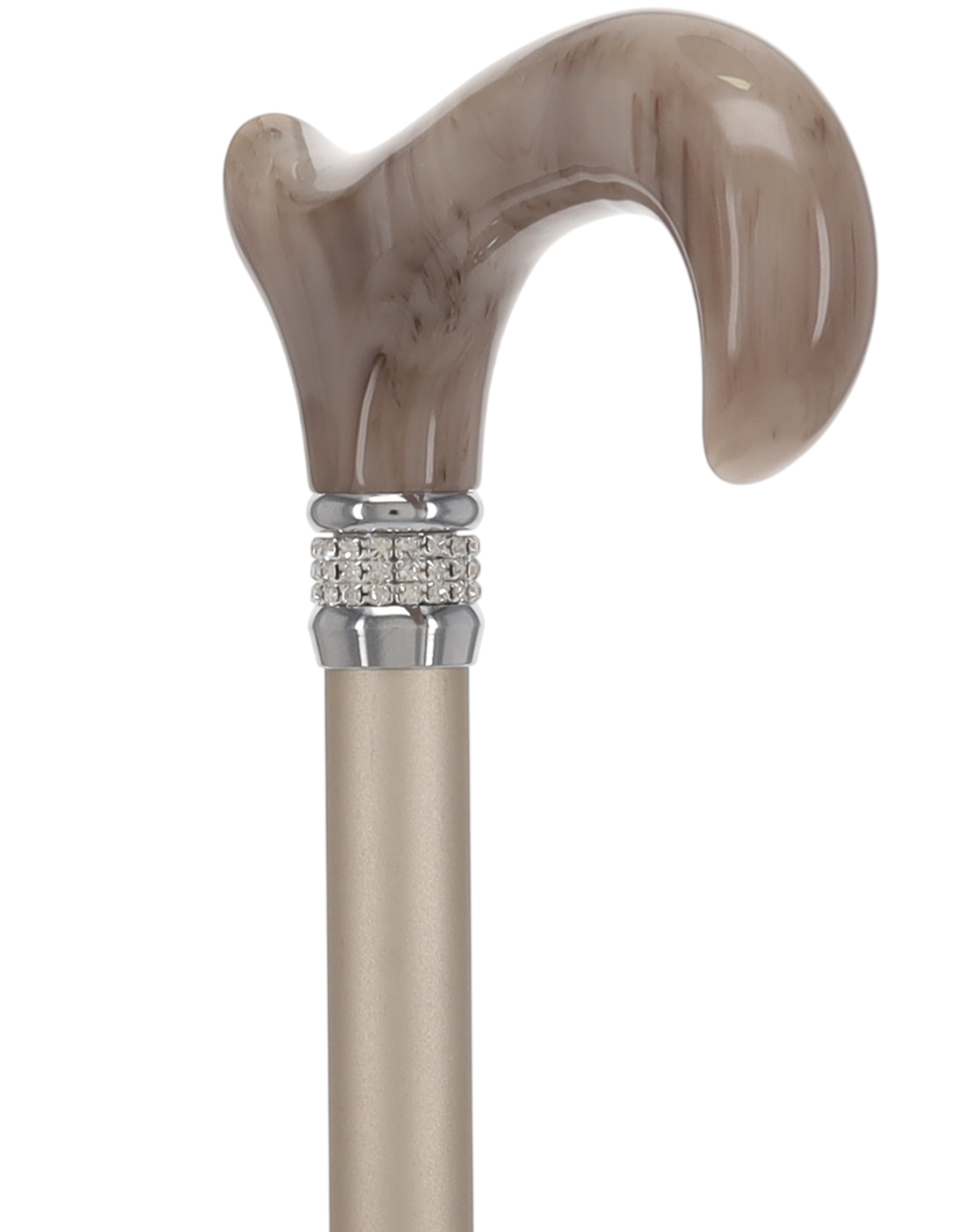 Exquisite Rhinestone Pearlz Adjustable Orthopedic Derby Cane