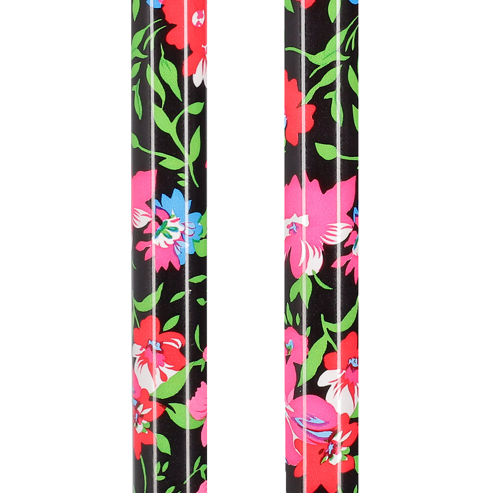 Moonlit Floral: Designer Pattern Adjustable Cane w/ Safetbase