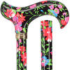 Scratch and Dent Moonlit Floral Derby-Handle Designer Adjustable Cane V1727