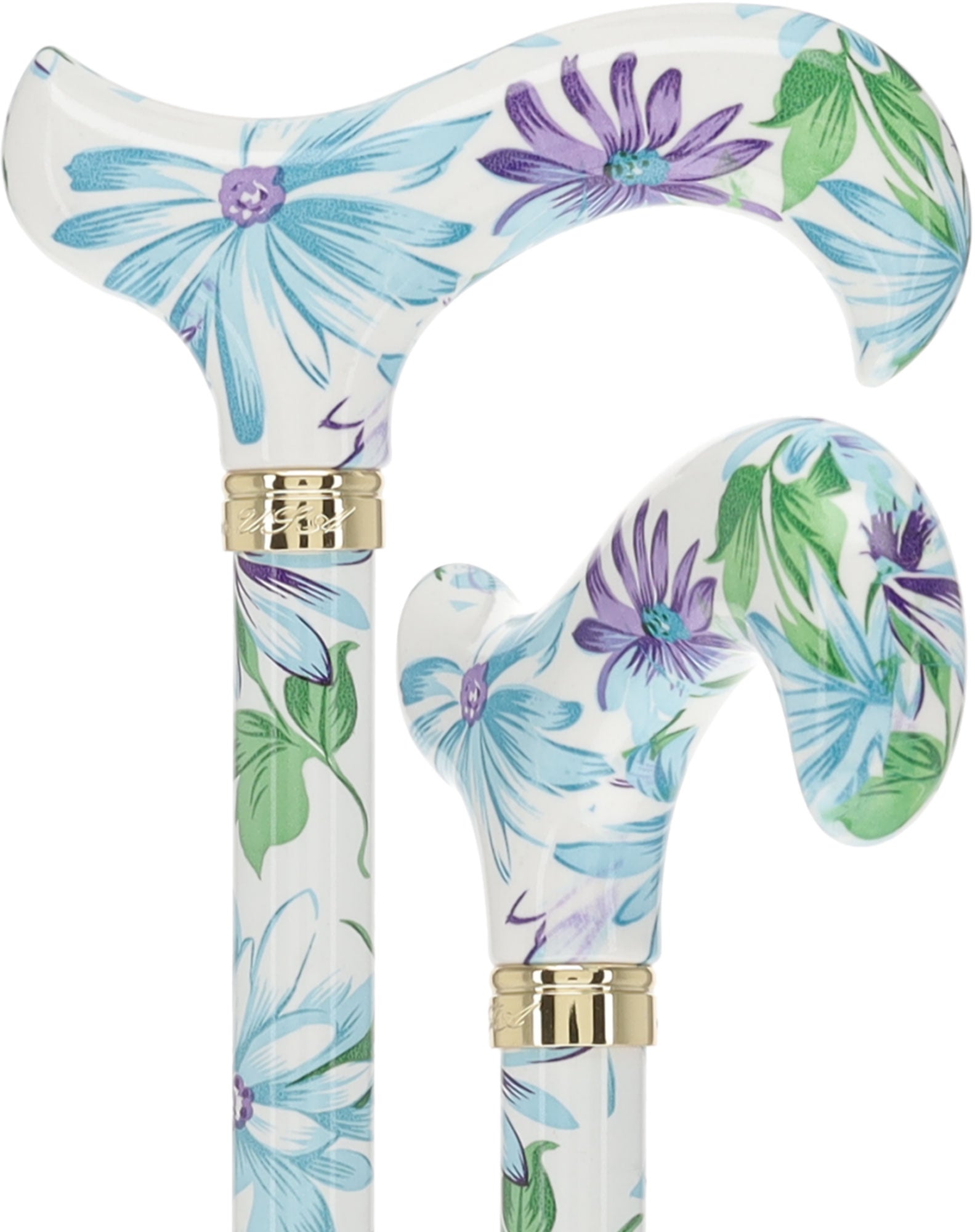 Heavenly Gardens: Designer Adjustable Cane w/ Patterned Handle