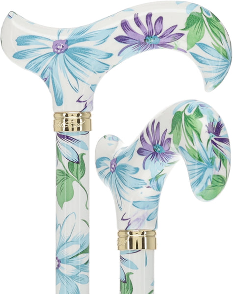 Heavenly Gardens: Designer Adjustable Cane w/ Patterned Handle