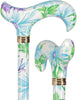 Heavenly Gardens: Designer Adjustable Cane w/ Patterned Handle