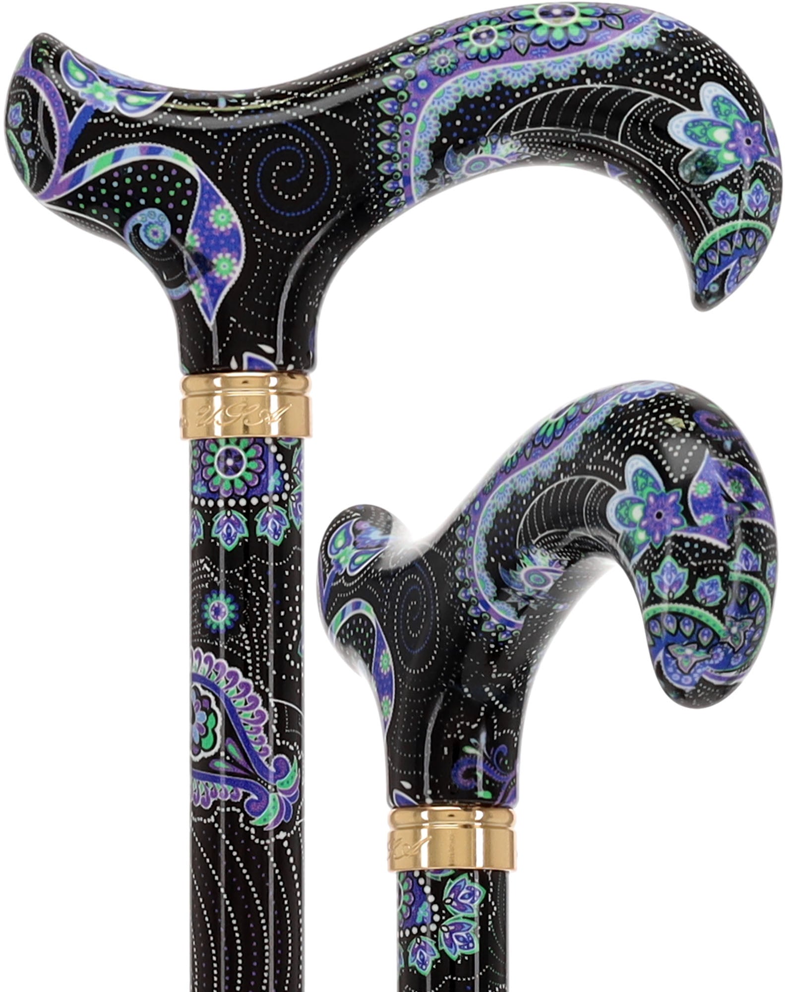 HD Pattern Designer Cane - Matching Handle & Shaft - Durable Adjustable Aluminum