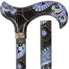 Scratch and Dent Purple Majesty Designer Adjustable Derby Walking Cane with Engraved Collar V1696