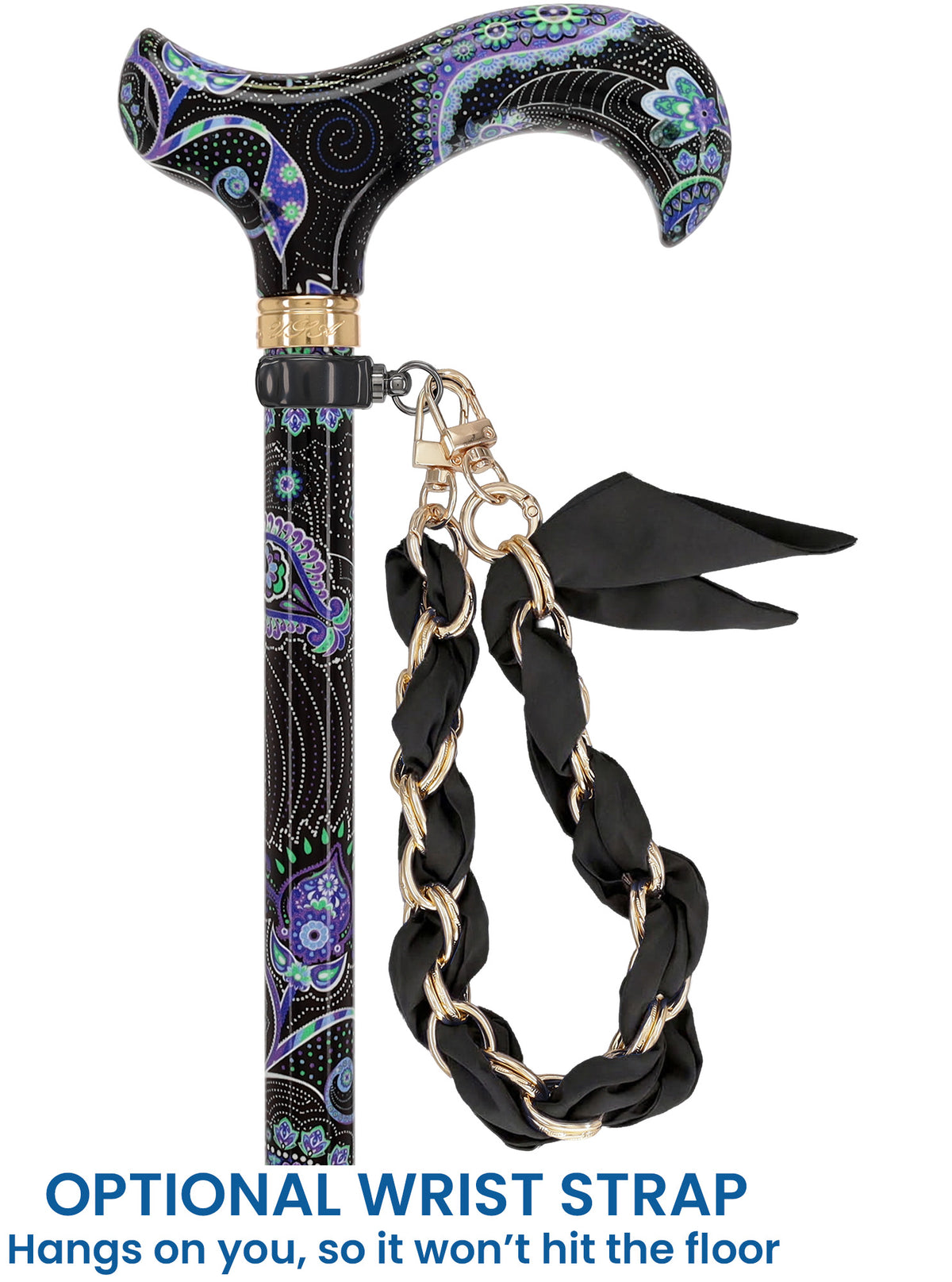 Purple Majesty: Designer Adjustable Cane w/ Patterned Handle