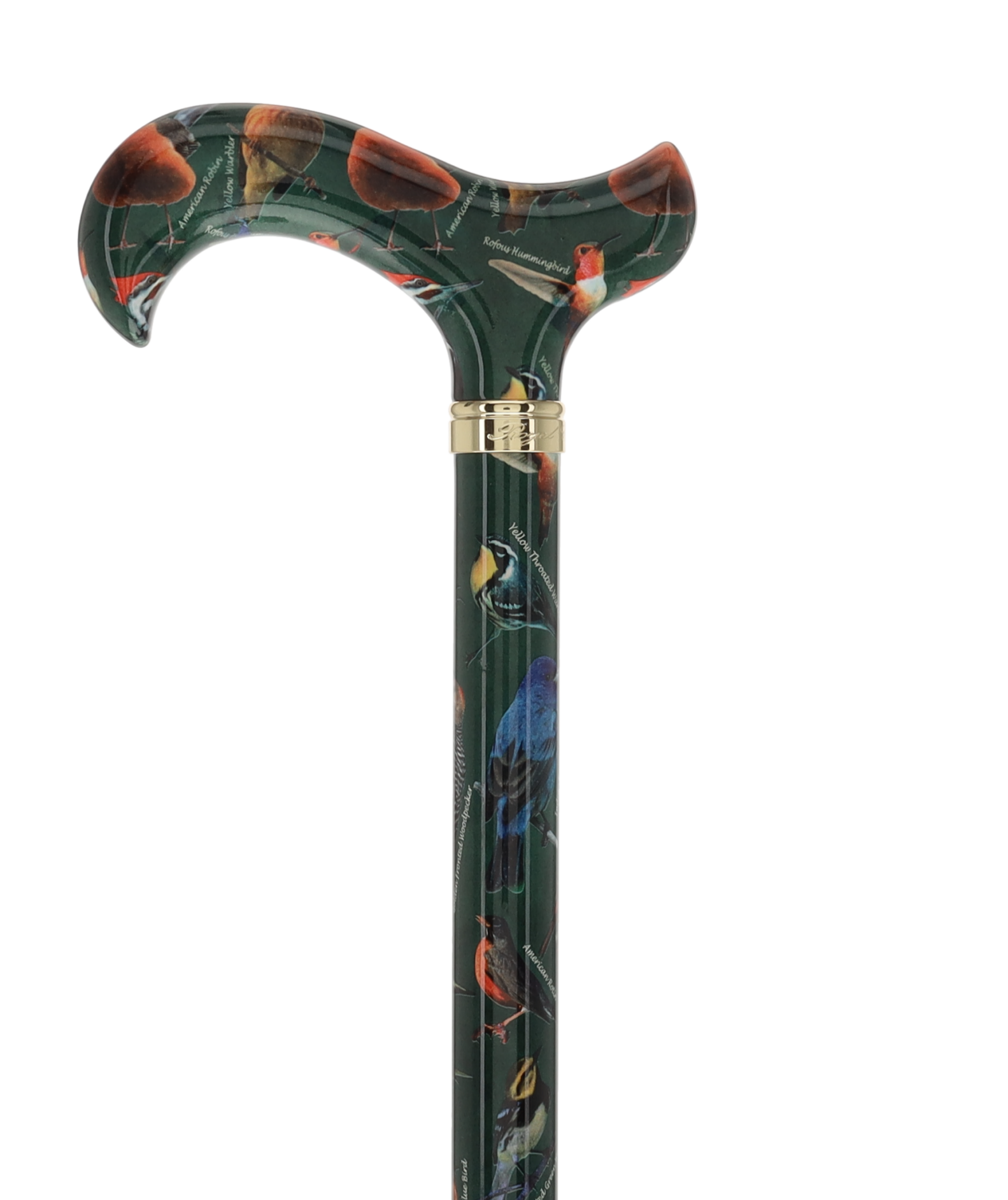 American Songbird: Designer Adjustable Cane w/ Patterned Handle