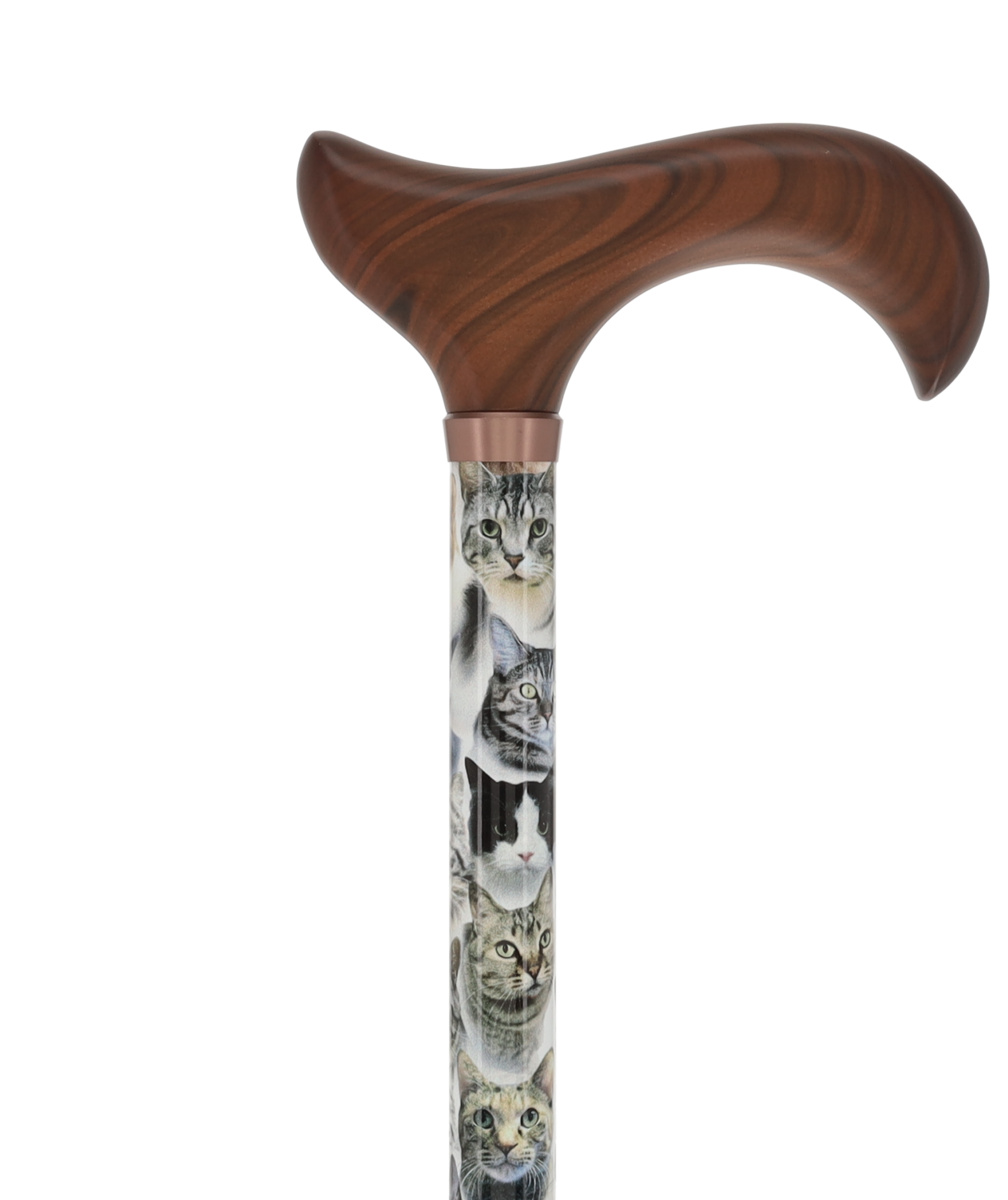 Cat Lovers-Designer Cane, Adjustable w/ wood Derby Handle